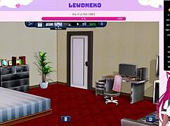 yo, watching vtuber lewdneko play harem hotel part 19, maid moaning with vibrator is wild, creampie action all over!