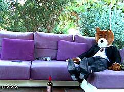 Hot petite latina babe fucks muscular european in fishnets quickie