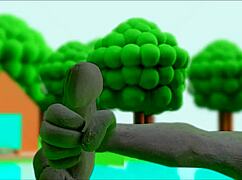 Claymation masturbation in anime hentai style with cartoon characters exploring self-pleasure through vivid scenes and detailed animations