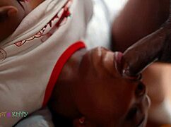 Ebony amateur Kittylove bent over and railed hard from behind