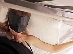 Blindfolded Tied Up Babe Experiences Intense Vibrator Orgasm and Hard Mouth Pussy Action