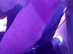 i'm showin my new pink socks n tired feet