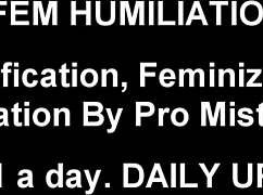 femdom commands crossdressing sissy to wear pink panties