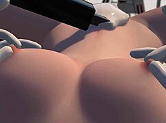 Rin relaxes on the massage chair