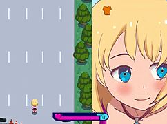 Exhibitionist girl rides dildo on bike in public hentai scene