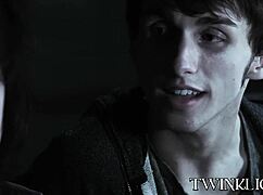 three young gays kiss passionately before intense anal pounding in hardcore scene