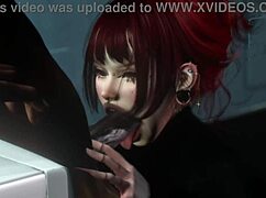 I’m obsessed with this white slut sucking deep in SecondLife outdoor action