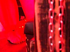 the submissive woman accepts her punishment