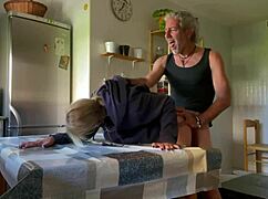 Wild Spain couple shares doggy style creampie compilation