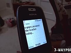 Outdoor threesome with two blonde teens and big cock?