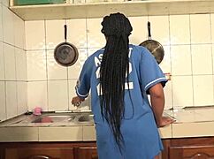 Kitchen surprise with pretty neighbors turned into wild fucking! 🍳