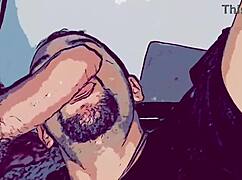 In this gay animation, the top fucks the passive slut's mouth with his big thick cock