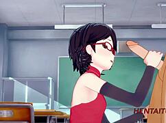 bakugou katsuki and sarada uzumaki having hard sex at school in boruto hentai 3d