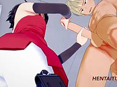 bakugou katsuki and sarada uzumaki having hard sex at school in boruto hentai 3d