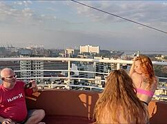 Katrina's First Porn Scene Rolls Ass on Rubber Cock in Amateur Gay Lesbo Making Off