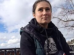 German Scout Seduces Real Girl Lara Fox to Fuck at Public Pickup Casting