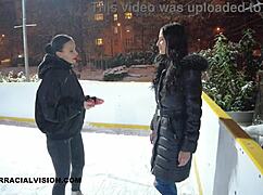 Silvia Sin fists her ass and gets double penetrated on skates.