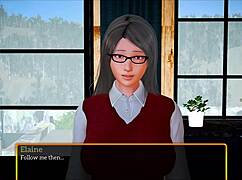 In my new family, the teen plays an erotic game with the milf