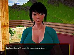 In my new family, the teen plays an erotic game with the milf