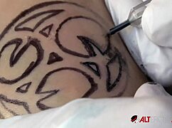 big tit babe mara martinez gets inked before banging