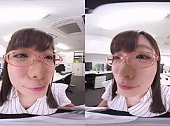 office vr: secret encounter during lunch break with kisaki narusawa