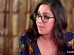 Lesbian Babe Seductively Licking Lez Pussy