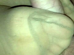 i-i gave a homemade footjob with different nylons