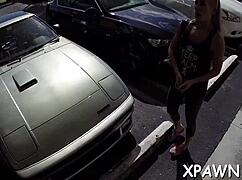 Amateurs engage in intense sex in the shop