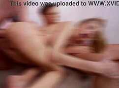 Damn! Skinny 19YO Teen Bitch Takes on DAP Gang Bang!