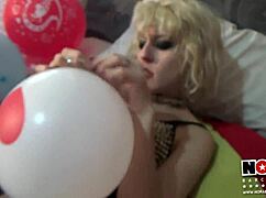 nora's blonde balloon fetish blowjob in spanish