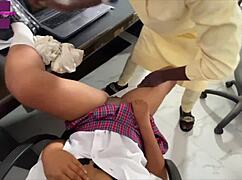 big cock teacher licks her wet pussy before fucking and cumming on big ass 😏