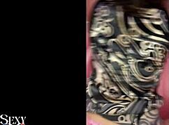 french amateur slut in pink satin panties DEEPTHROATS and fucks toys