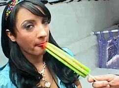 A super lovely brunette with a big ass gets passionately fucked in various positions in a van