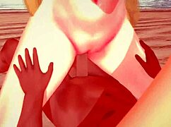 Pokemon Threesome With Flannery And Cynthia On The Beach