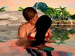 Whore with big tits in group sex scene