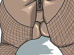 i draws black big booty in doggy style, anime hentai