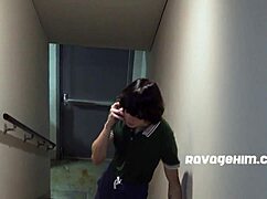 This twink gets his holes filled by a stranger's big black cock in an interracial blowjob scene