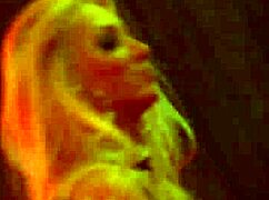 The hot stepmom casually does a striptease on stage for everyone