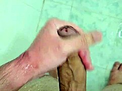 Cute Brazilian Twink Jerking Off Solo in Shower