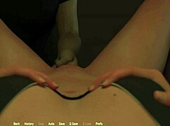 intense pussy fingering with busty blonde in bedroom