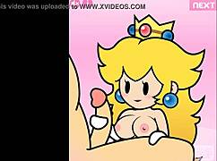 Paper Peach Flashing and Hand Job in Anime Style by Peachypop34
