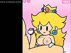 Paper Peach Flashing and Hand Job in Anime Style by Peachypop34