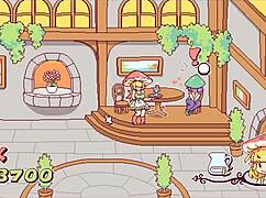 In this futanari hentai game, she cums all over the customers' big tits and cute faces. Watch her get fucked by monster cocks.