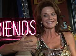 Feeling so connected as Girlfriends Films’ Road Queen Deauxma joins Dana DeArmond and Samantha Ryan backstage.