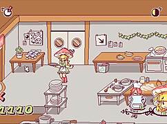 In this futanari hentai game, she cums all over the customers' big tits and cute faces. Watch her get fucked by monster cocks.