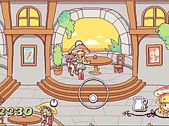 In this futanari hentai game, she cums all over the customers' big tits and cute faces. Watch her get fucked by monster cocks.