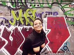 Want to See This Chubby German Housewife's Big Natural Tits in Public?