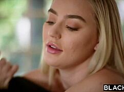 Blonde coed Blake seduces roommate's boyfriend with deepthroat and pussy