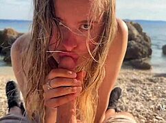 Babe Mira David Fucked and Creampied on Beach