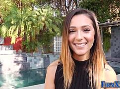 hey, this pretty teen 18+ brunette babe gives an intense handjob and oral before her hardcore cumshot facial 😏